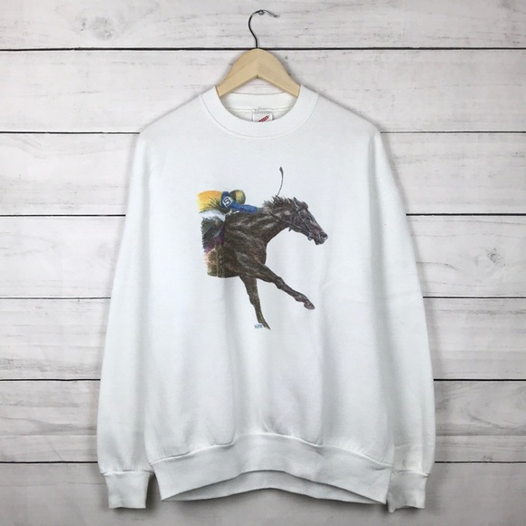 Vintage Tops - Vintage 1990s Equestrian Sweatshirt